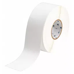 BRADY Printer Label Roll Vinyl White 2 1/4 inch x 100 ft, 52YC11-21