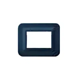 Anchor Roma Urban Hue 3 Module Sapphire Blue Metallic Polycarbonate Cover Plate with Base Frame, 66803SB-16