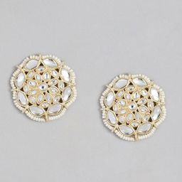 Peora Gold-Plated Kundan Circular Stud Earrings image 3