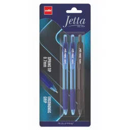 Cello Jetta Gel Pen Click Mechanism Closure Type Assorted Ink, 8907234015355 (Pack of 3)-37