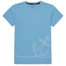 Nautica Kid's Graphic Printed Round Neck Pure Cotton T-shirt-40
