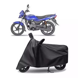 Auto Pearl Polyester Two Wheeler Cover for Bajaj Platina 125 (Grey)-image-40