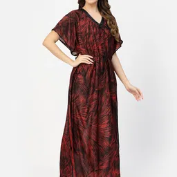 CHUI MUI Colourblocked Maxi Kaftan Nightdress-picture-45