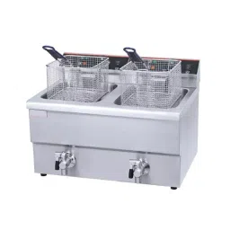 Kitchenrama 12 Ltr x 2 Twin Tank Electric Fryer with Thermostat & Drain Pump KEF 12l-2-image-20