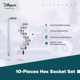 Hillgrove 10 Pcs Hex Socket Spanner Set, 5-in-1 Screwdriver Kit Combo, HGCM411M1 image 2
