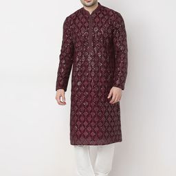 Ethnicity Ethnic Motifs Embroidered Sequined Kurta With Churidar-image-17