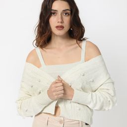 RAREISM Cable Knit Round Neck Pullover-picture-18