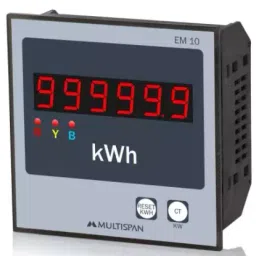 Multispan EM-10 230V AC Three Phase Energy Meter 96 X 96 X 52-23