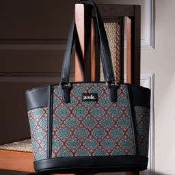 ZOUK Ethnic Motifs Printed Structured Tote Bag image 4