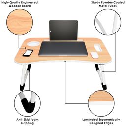 Story@home Brown & WHite Foldable Laptop Table image 3