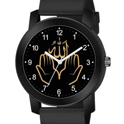 CSAMON Men Dial & Straps Analogue Watch PandoBLK Islamic NUM03 804 BLK_SH-48