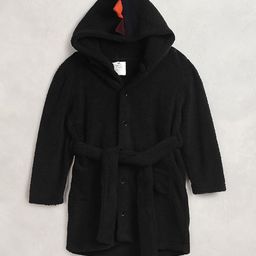 Cherry Crumble By Nitt Hyman Full Sleeve Solid Bath Robe - Black-picture-11