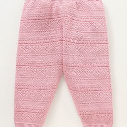 Babyhug Fleece Solid Lounge Pant - Pink-picture-22