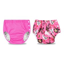 Chinmay Kids Reusable Swimwear Diaper Pool Pants Pack of 2 - Pink-27