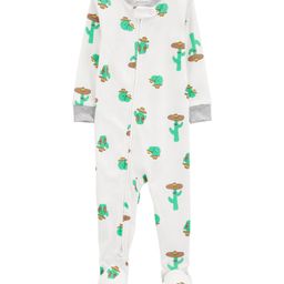 Carter's Full Sleeves Sleepsuit With Cowboy Cacti Print - Ivory-image-54