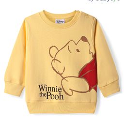 Babyoye Disney Terry Knit Full Sleeves Sweatshirt with Front & Back Winnie The Pooh Graphics - Yellow-image-75