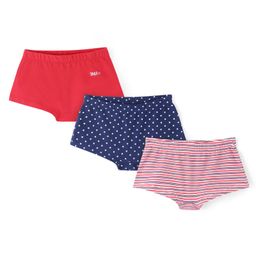 Pine Kids Cotton Lycra Knit Panties with Stripes & Polka Dot Print Pack of 3 (Colour May Vary)-image-18