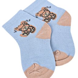Kid-O-World Bear Designed Socks- Sky Blue-image-58