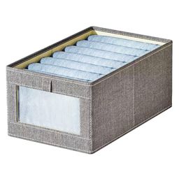 House of Quirk Durable and Versatile Closet Drawer Organizers and Storage Baskets Rectangle Storage Box For Baby Cloths - Grey-13