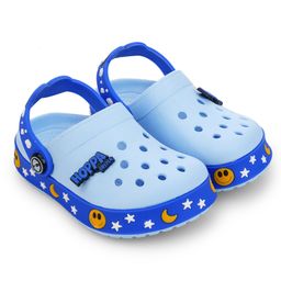HOPPA SWEDEN Stars & Smiley Face Designed Perforated Clogs - Blue-image-63