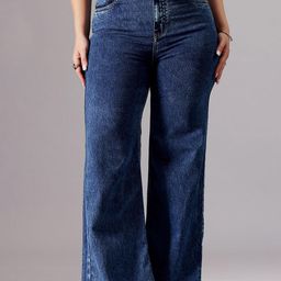 Miss Chase A+ Women Wide Leg High-Rise Heavy Fade Stretchable Jeans-image-1
