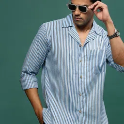Sangria Striped Pure Cotton Shirts-image-21
