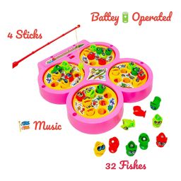 NEGOCIO Fish Catching Game With Rotating Board - Color May Vary image 2