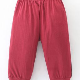 Tango Single Jersey Knit Full Length Lounge Pant with Text Print - Red image 2