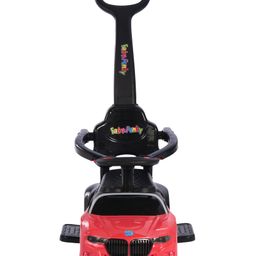 fab n funky Play Nation 3 in 1 Manual Push Ride on Car with Parent Push Handle - Red image 2