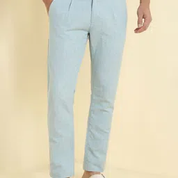 Allen Solly Men Slim Fit Mid-Rise Pleated Trousers-picture-44