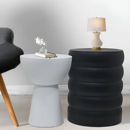 Metalsmith Set Of 2 Black & White Bedside Table-9