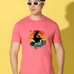 KaamBhari Graphic Printed Round Neck Regular Fit Cotton T-shirt-picture-33