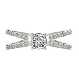 VALANOVA Women Sterling Silver Plated & Certified Lab Grown Diamond 0.79cts Ring-picture-47