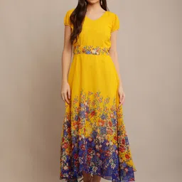 Raabta Fashion Floral Print Georgette Maxi Dress-picture-21