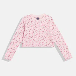 Allen Solly Junior Girls Floral Printed Pure Cotton T-shirt-picture-2