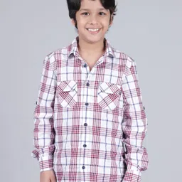 Cantabil Boys Original Tartan Checks Checked Casual Shirt-picture-2