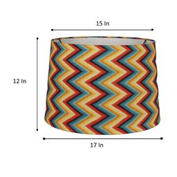 Grated Ginger Yellow & Red Printed Frustum Shaped Lampshade image 5