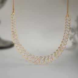 Mia by Tanishq Yellow Gold and Diamond Lustrous Grace Necklace-picture-49