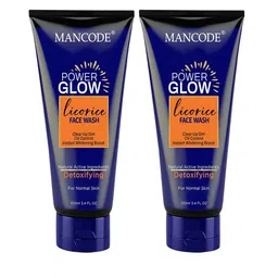 MANCODE Set Of 2 Power Glow Licorice Face Wash For Oil Control & Instant Glow- 100ml Each-21