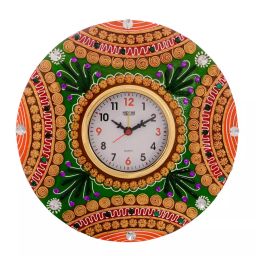 eCraftIndia KWC516 Splendid Colorful Papier-Mache Wooden Handcrafted Wall Clock-image-38