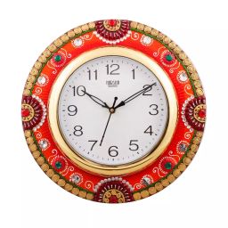 eCraftIndia KWC520 Exquisite Papier-Mache Wooden Handcrafted Wall Clock-image-88