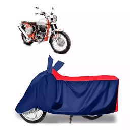 Auto Pearl Two Wheeler Cover with Bag for Royal Enfield Bullet Trials 350, Red & Blue-image-26