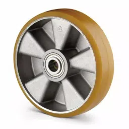 Tente Yellow Polyurethane Corrosion Resistant Trolley Wheel, 1600 Kg, ITP160X50-20 R25 convex 92 shore-image-37