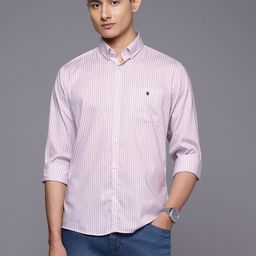 Louis Philippe Sport Slim Fit Striped Pure Cotton Casual Shirt-picture-41
