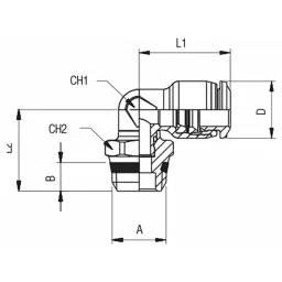 RS PRO Push-in Fitting R 1/8 Male to Push In 8 mm Threaded-to-Tube, 1761337 image 3