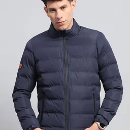rock.it Men Mock Collar Solid Casual Puffer Jacket-image-38