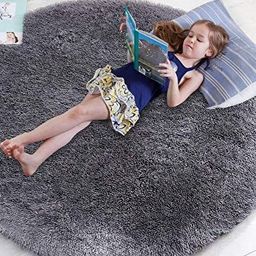 Banchmark Home Furnishings Grey Solid Shaggy Polyester Carpet-41