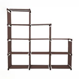 Decent Hut Brown Metal 12-Shelf Open Book Shelf image 4