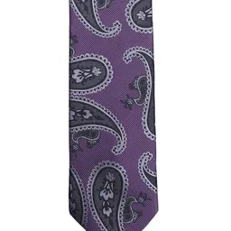 Tossido Purple & Black Printed Broad Tie-image-80