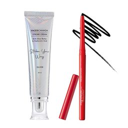 FACES CANADA Set Of 2 Strobe Cream - 30 ml- Silver & Magneteyes Kajal - 0.35 g- Black-4